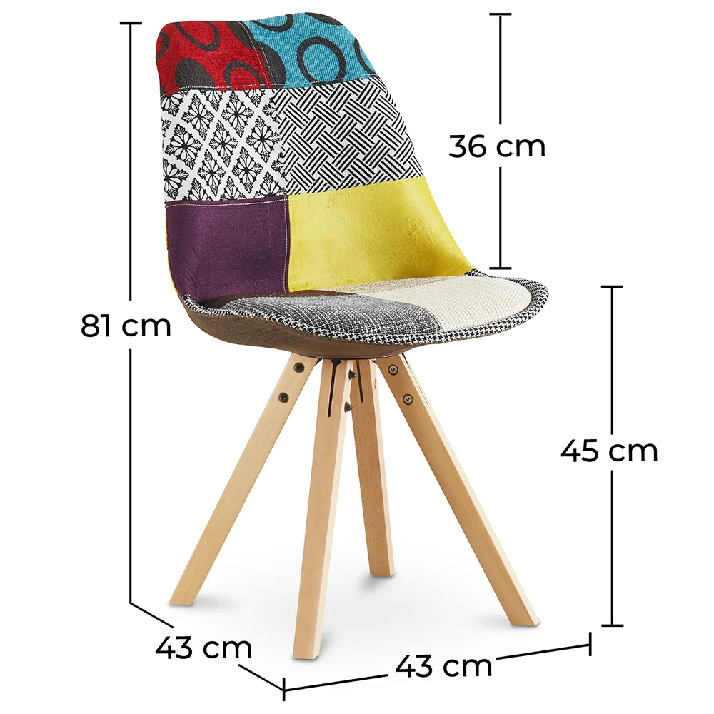 Dining Chair - Upholstered in Patchwork - Ray image 10