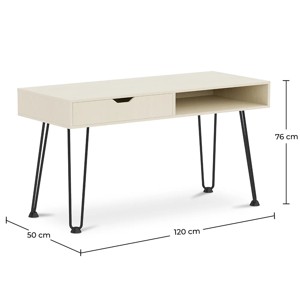 Wooden Desk with Drawer - Scandinavian Design - Andor image 10