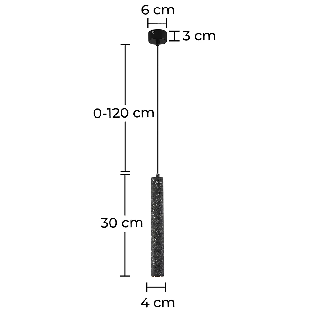 Ceiling Lamp Cement Tube - LED Pendant Lamp - 30cm - Aroc image 10