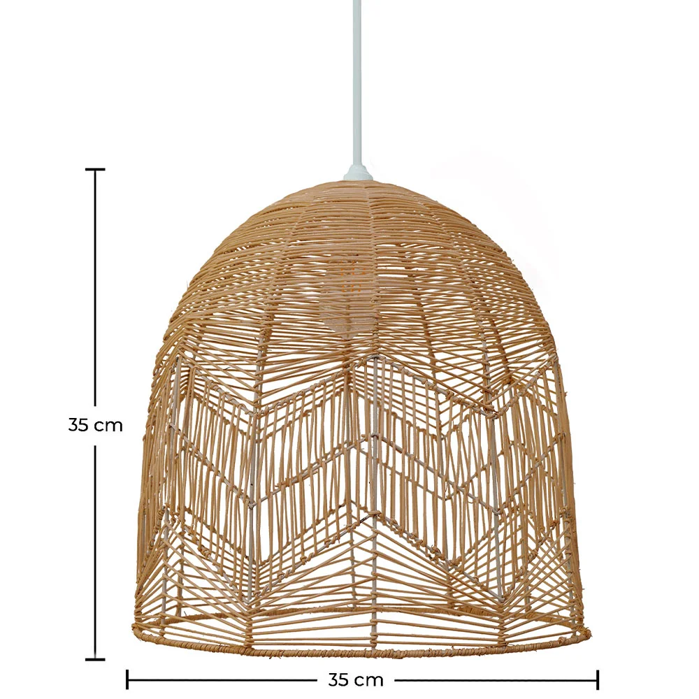 Rattan Ceiling Lamp - Boho Bali Design Pendant Lamp - Bu image 10