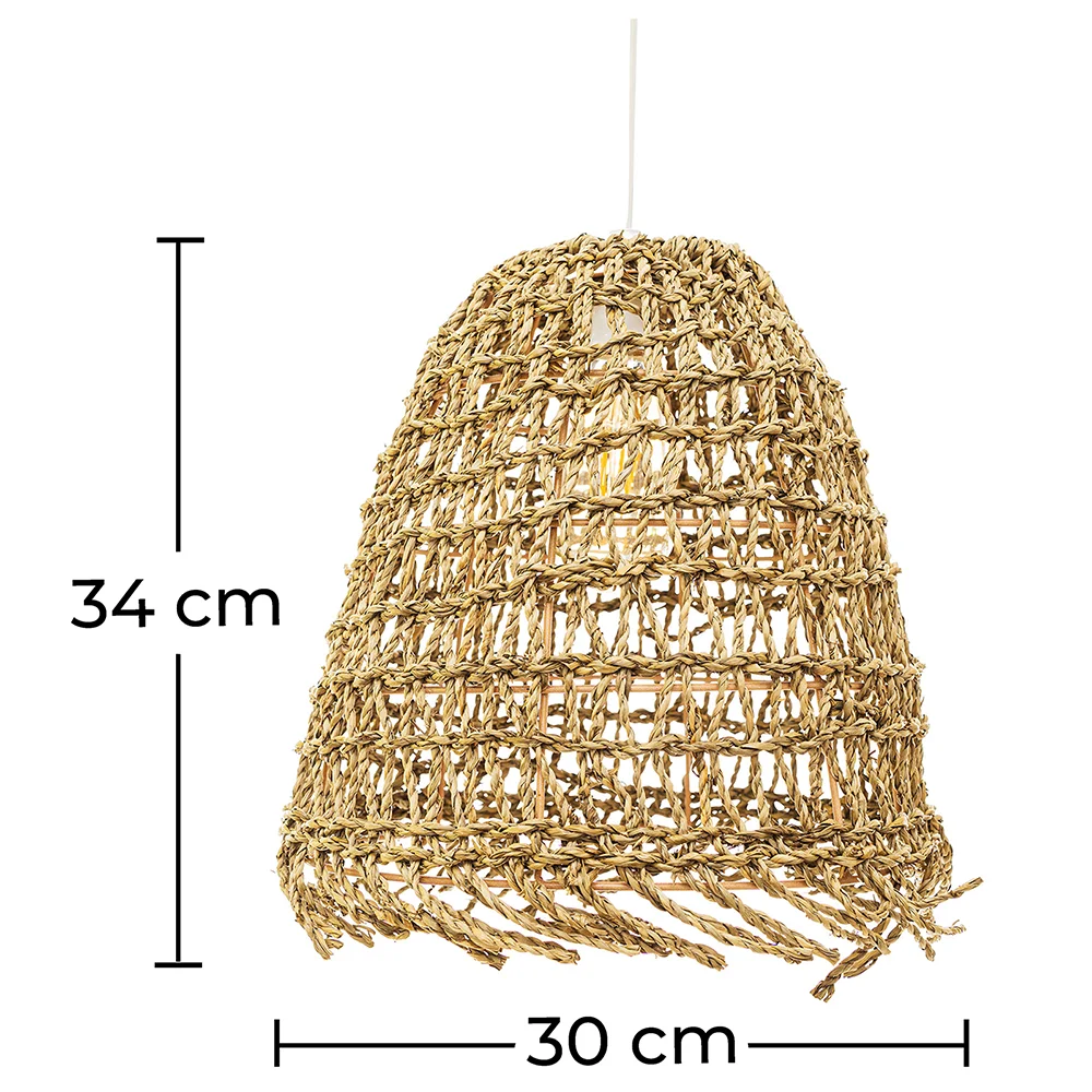 Rattan Ceiling Lamp - Boho Bali Design Pendant Lamp - Linei image 10