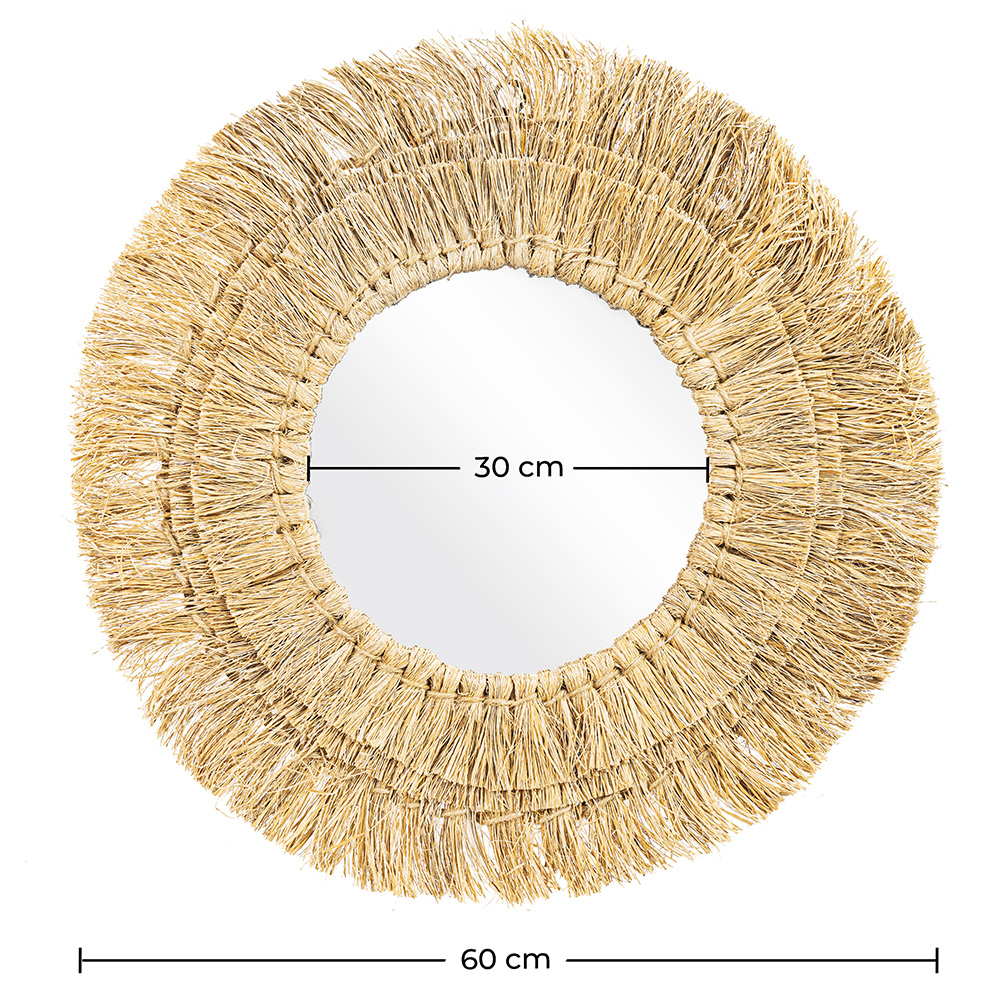 Wall Mirror - Boho Bali Round Design (60 cm) - Ais image 10