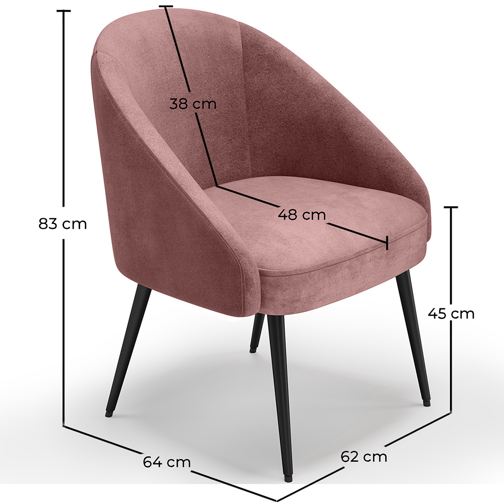 Design Armchair - Upholstered in Velvet - Wasda image 10