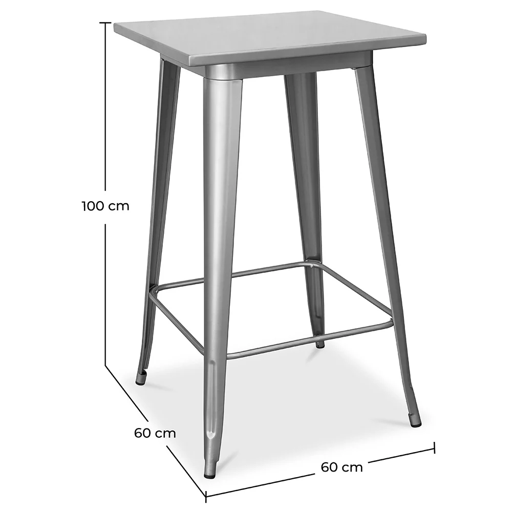 Square Stool Table - Industrial Design - 100 cm - Galla image 10