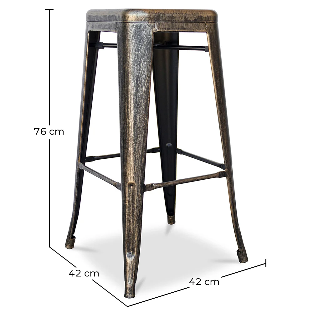 Bar Stool – Industrial Style – Steel – 76 cm – Stylix image 10