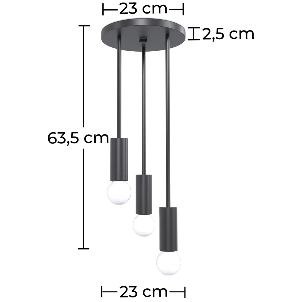 Lámpara de Techo de Diseño - Lámpara Colgante - 3 Brazos - Troy image 10
