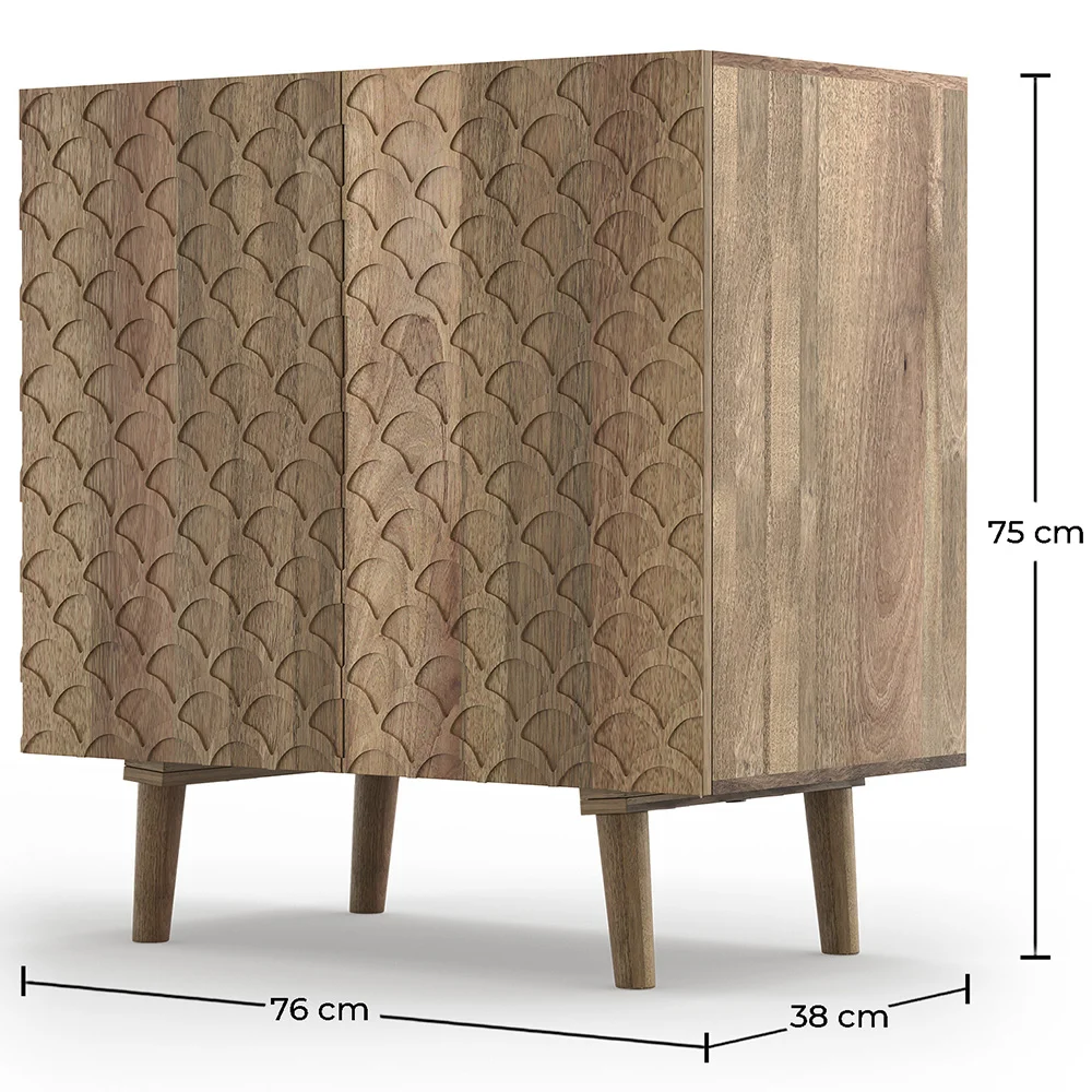 Natural Wood Sideboard - Boho Bali Design - Scarp image 10