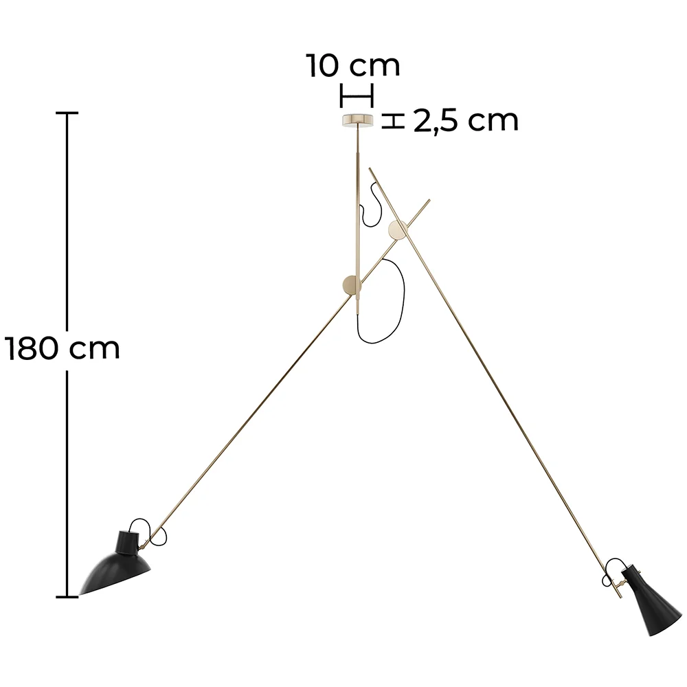 Flex Ceiling Lamp - Pendant Lamp - 2 Arms - Pats image 10