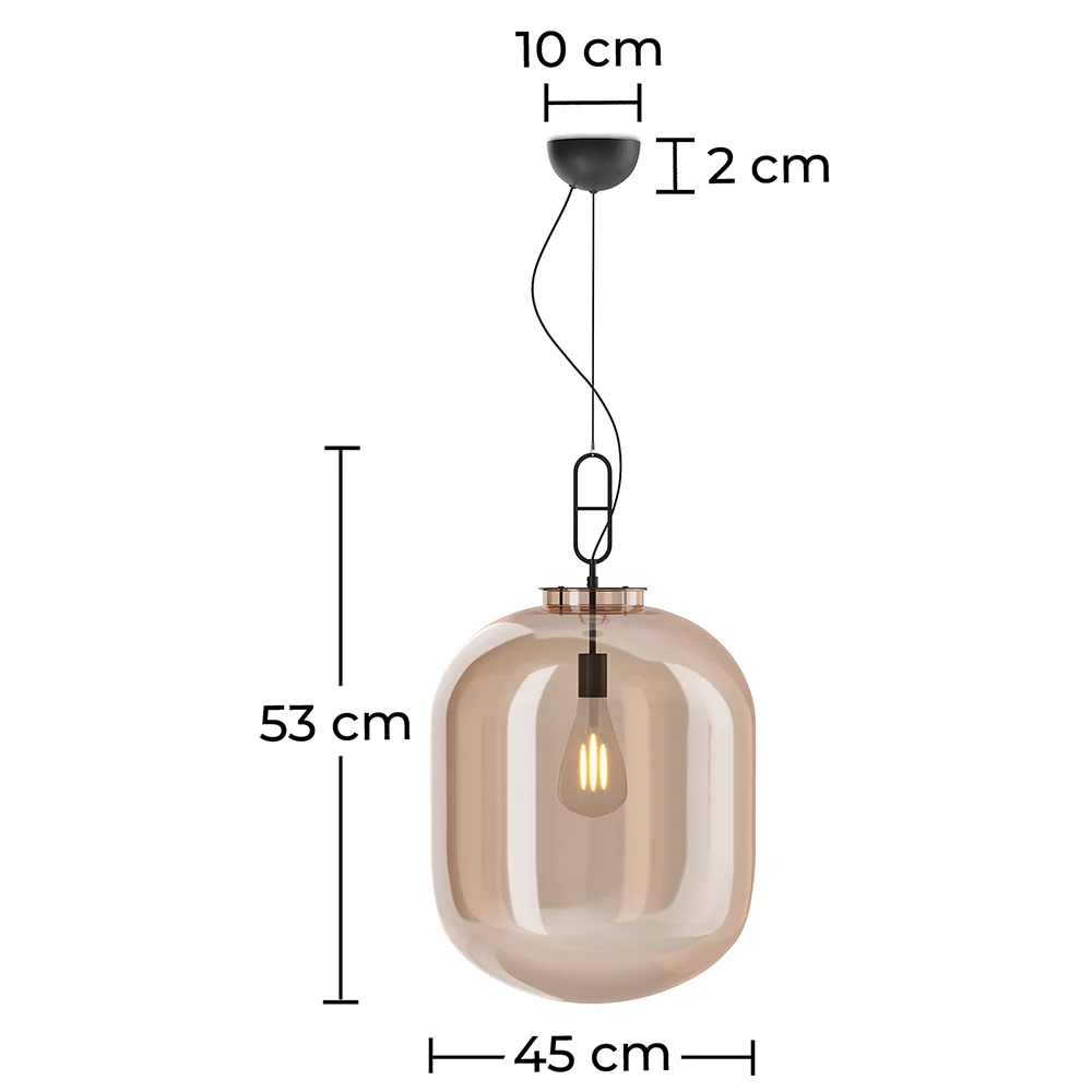 Crystal Ceiling Lamp - Pendant Lamp - Large - Grau image 10