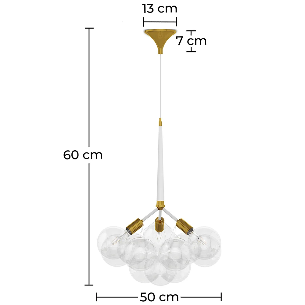 Lámpara de Techo Bolas de Cristal  - Lámpara Colgante de Diseño - Glaub image 10