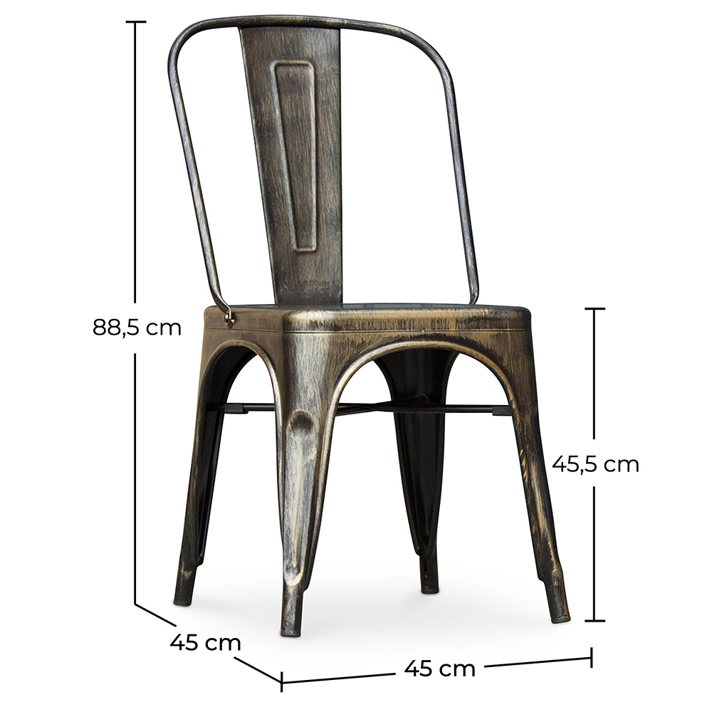 Pack of 4 Dining Chairs - Industrial Design - New Edition - Stylix image 10