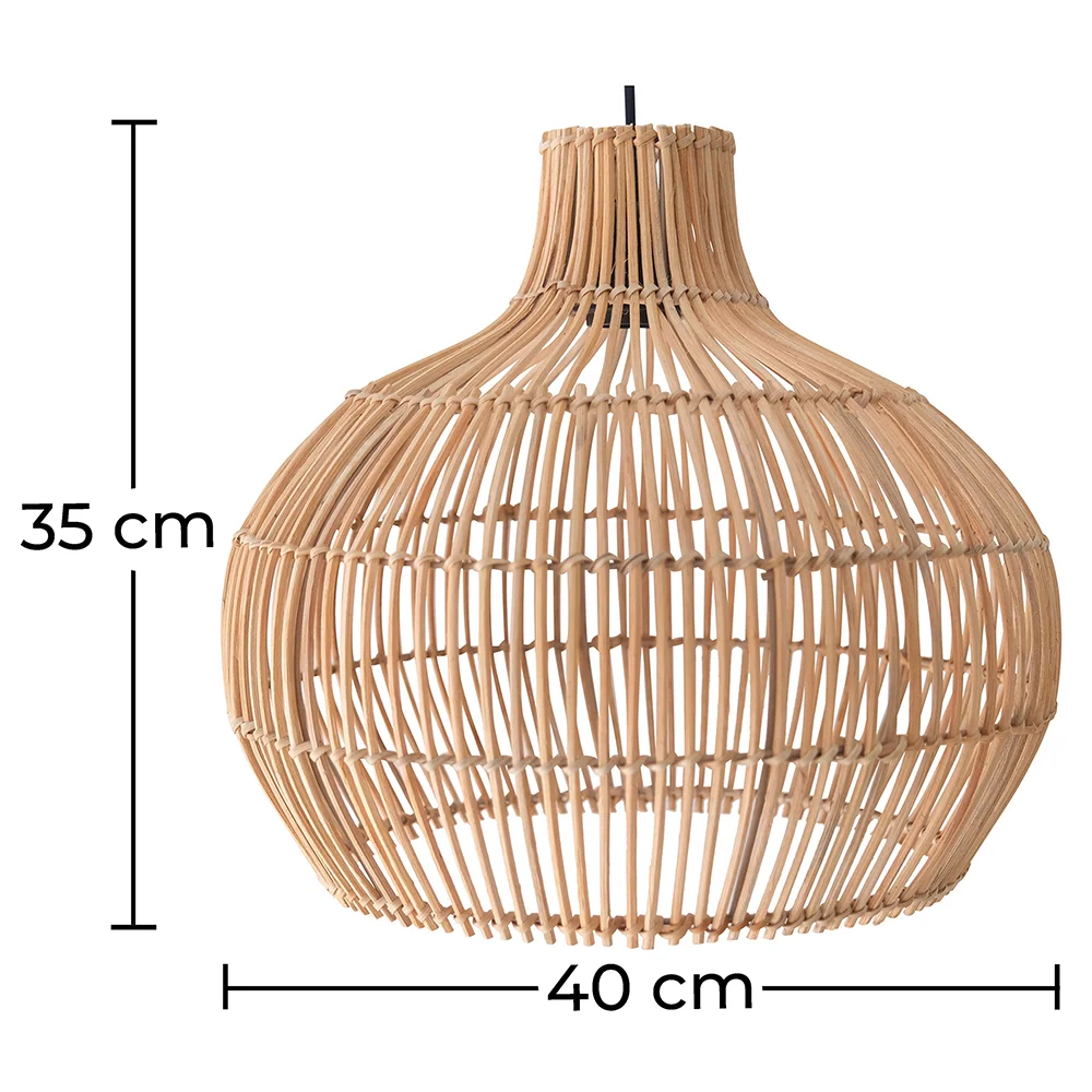 Lámpara de Techo de Ratán - Lámpara Colgante Diseño Boho Bali - Elan image 10