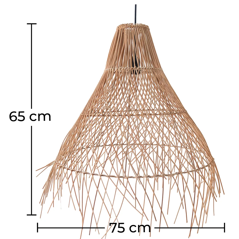 Lámpara de Techo de Ratán - Lámpara Colgante Diseño Boho Bali - Trui image 10