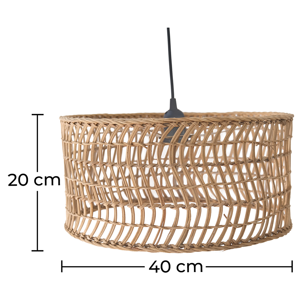 Rattan Ceiling Lamp - Boho Bali Design Pendant Lamp - Beri image 10