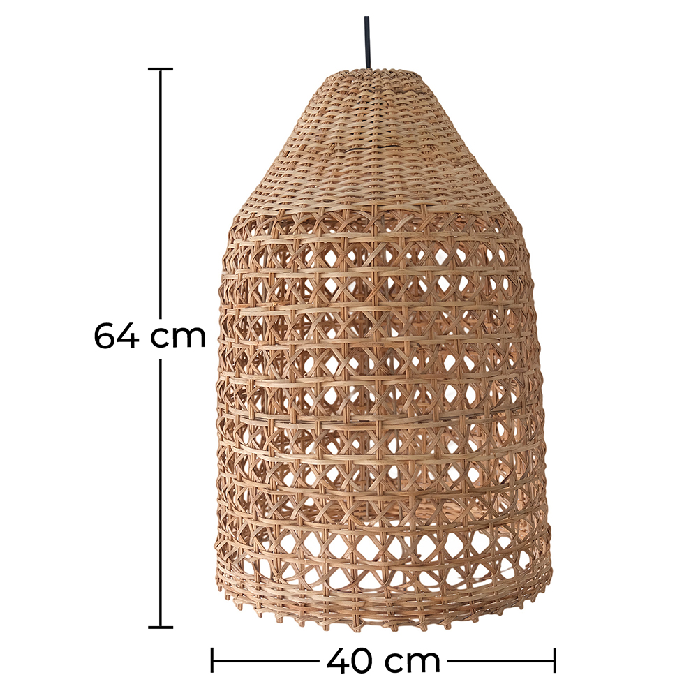 Rattan Ceiling Lamp - Boho Bali Design Pendant Lamp - Fai image 10