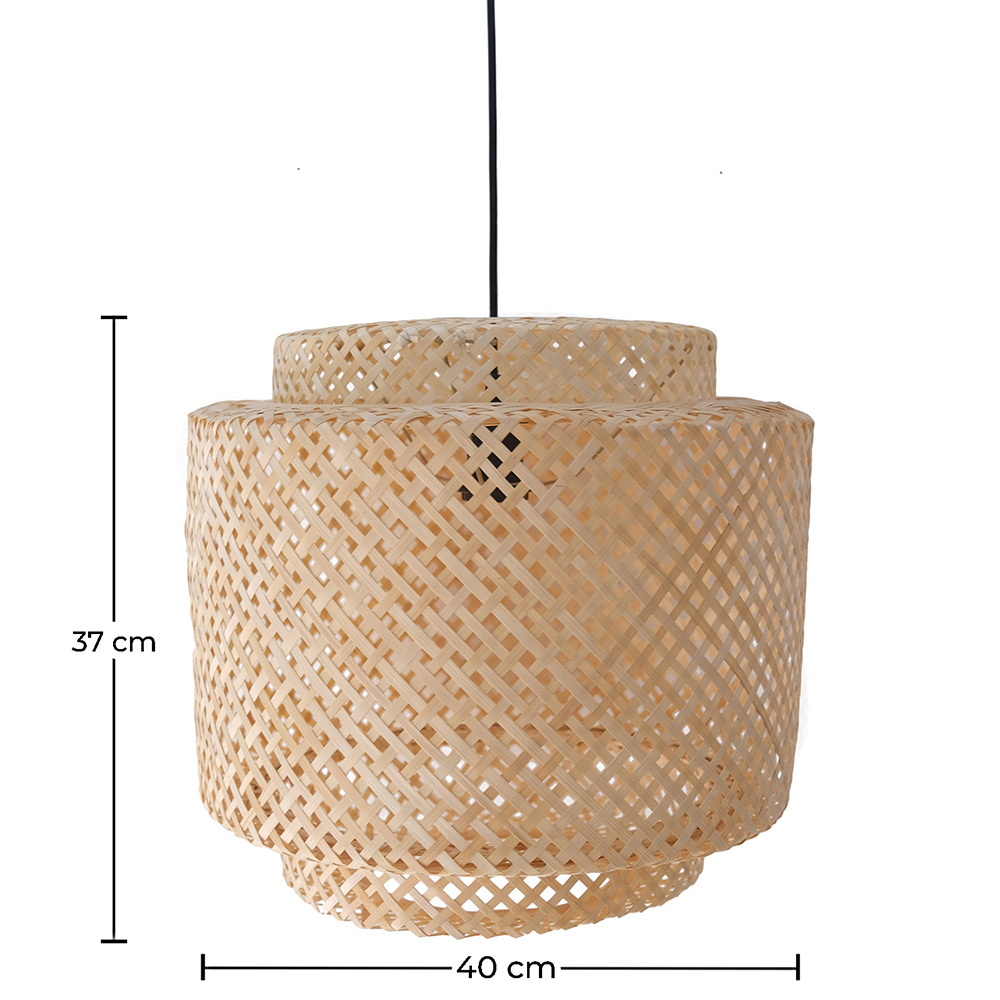 Bamboo Ceiling Lamp - Boho Bali Design Pendant Lamp - Hya image 10