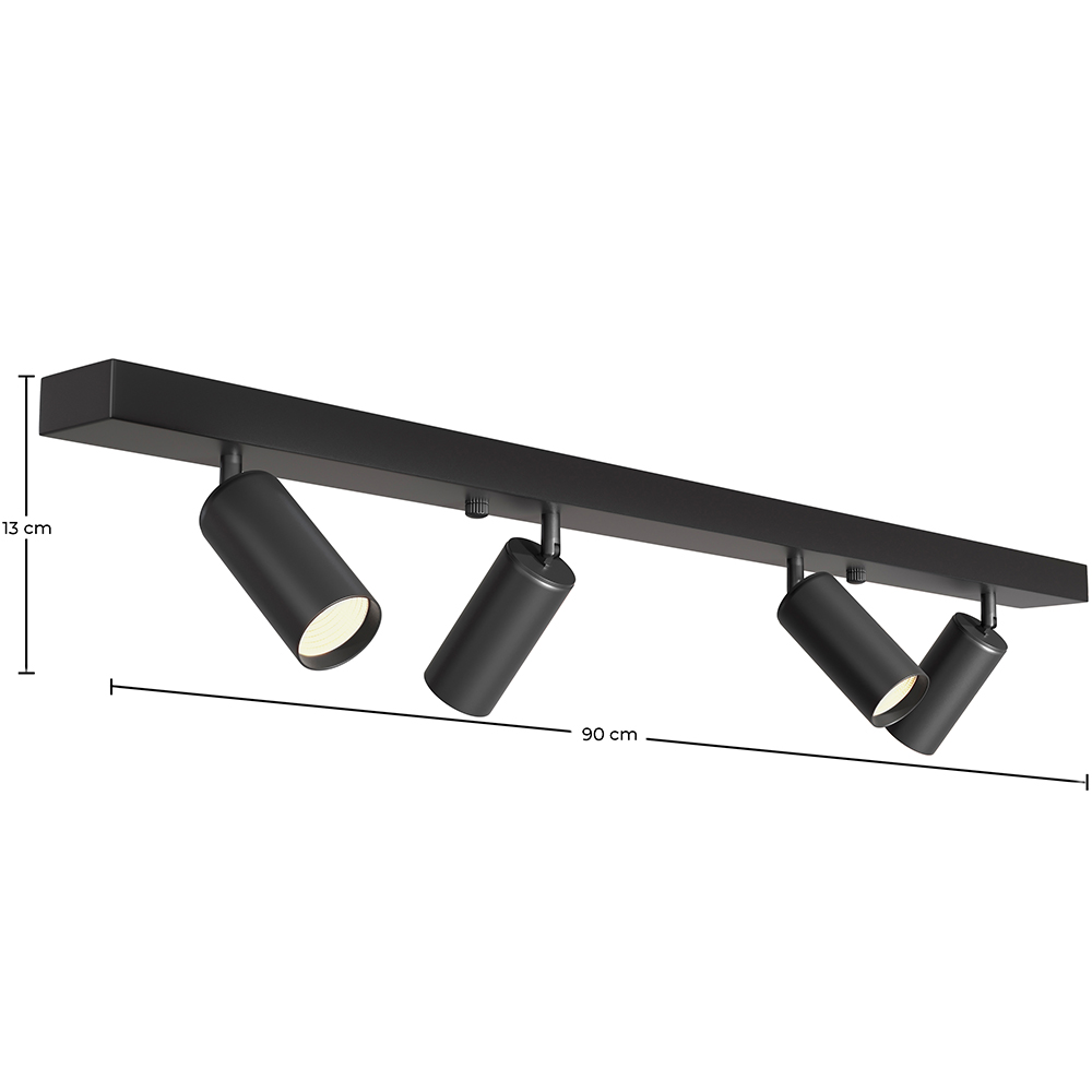 Rail Ceiling Lamp - 4 Adjustable Spotlights - 90CM image 10