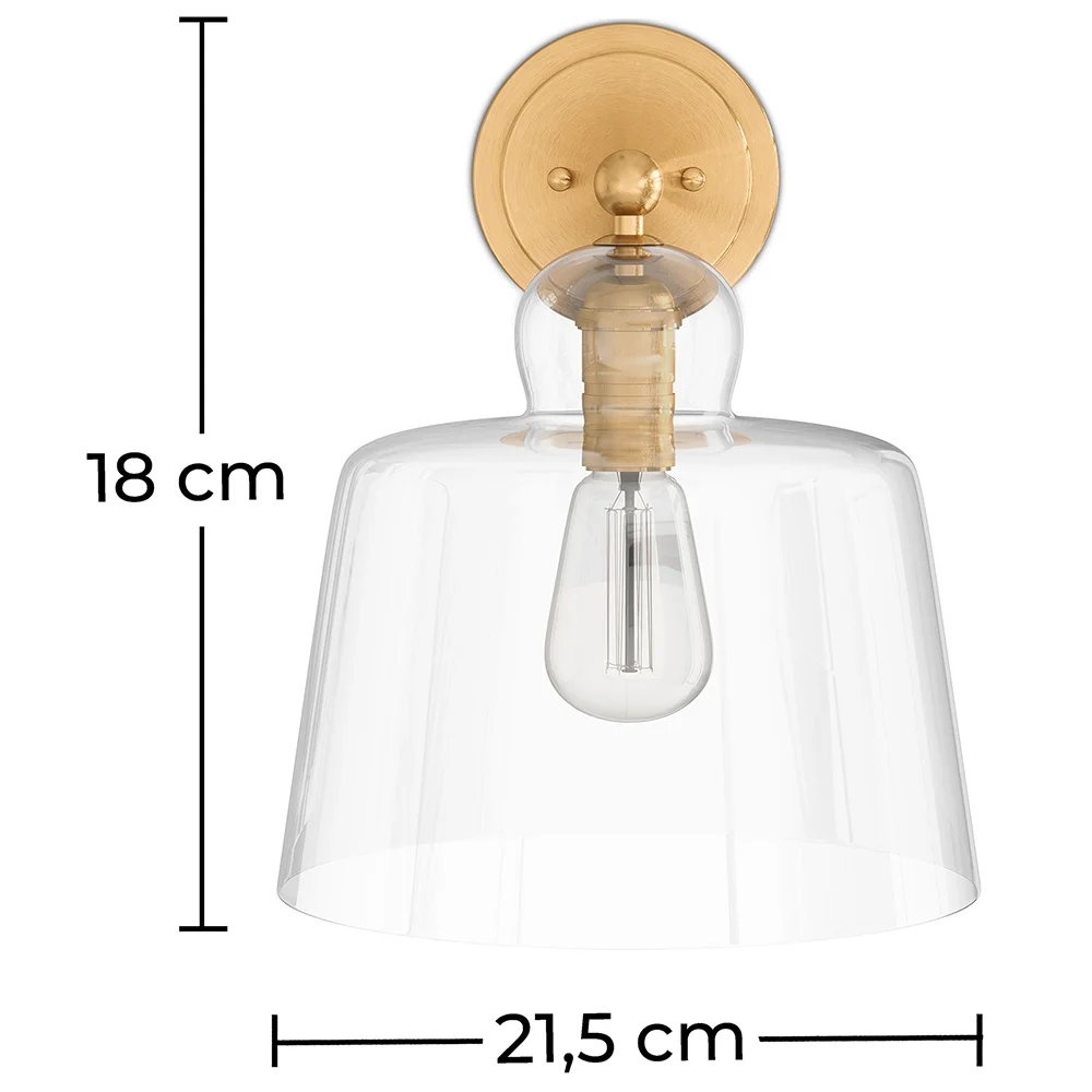 Lamp Wall Light - Gold Metal and Crystal - Sabela image 10