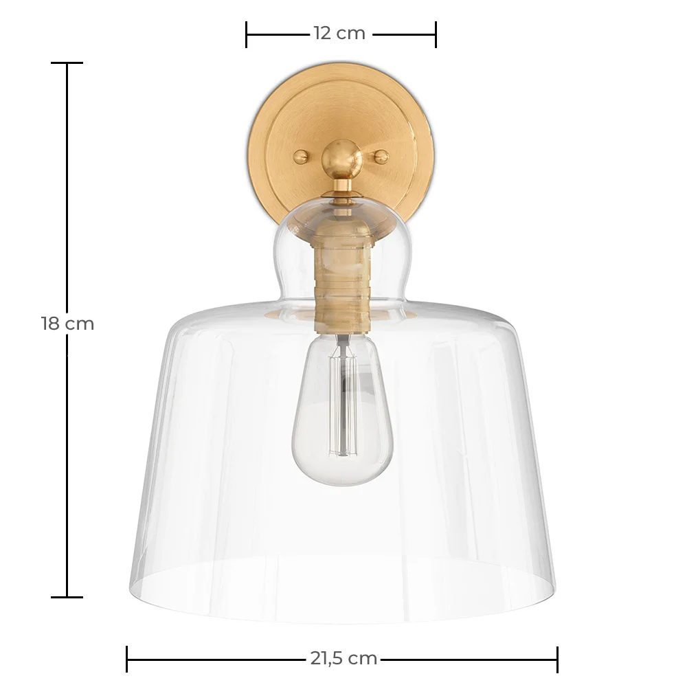 Lamp Wall Light - Gold Metal and Crystal - Sabela image 10
