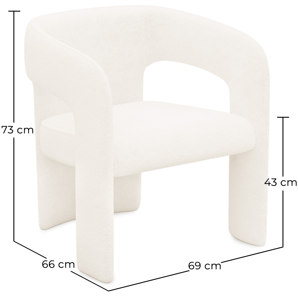 Upholstered Dining Chair - White Boucle - Ashley image 10