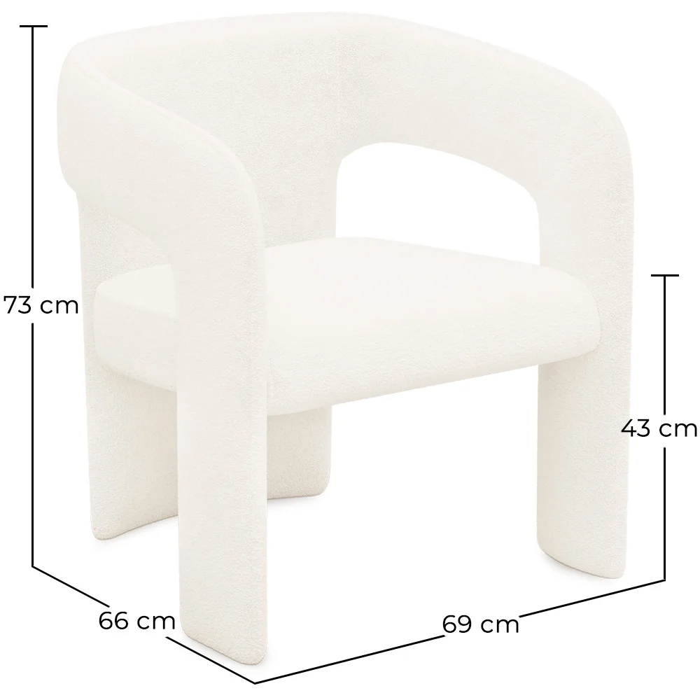 Upholstered Dining Chair - White Boucle - Ashley image 10