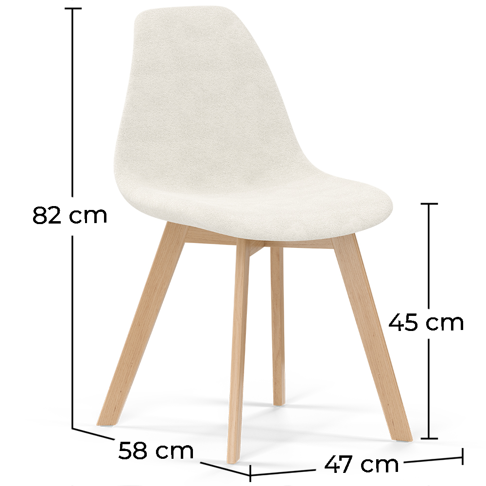 Dining Chair - Bouclé Upholstery - Scandinavian - Denisse image 10