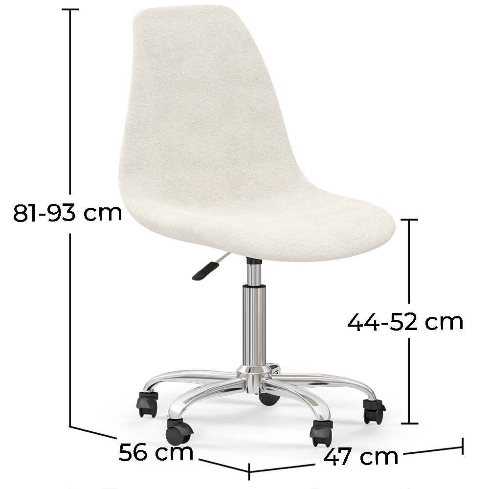 Swivel Office Chair - Bouclé Upholstered - Denisse image 10