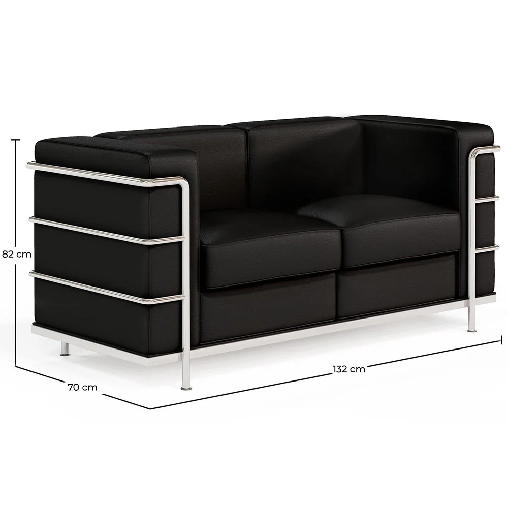 2-Seater Sofa - Upholstered in Vegan Leather - Lecur image 10