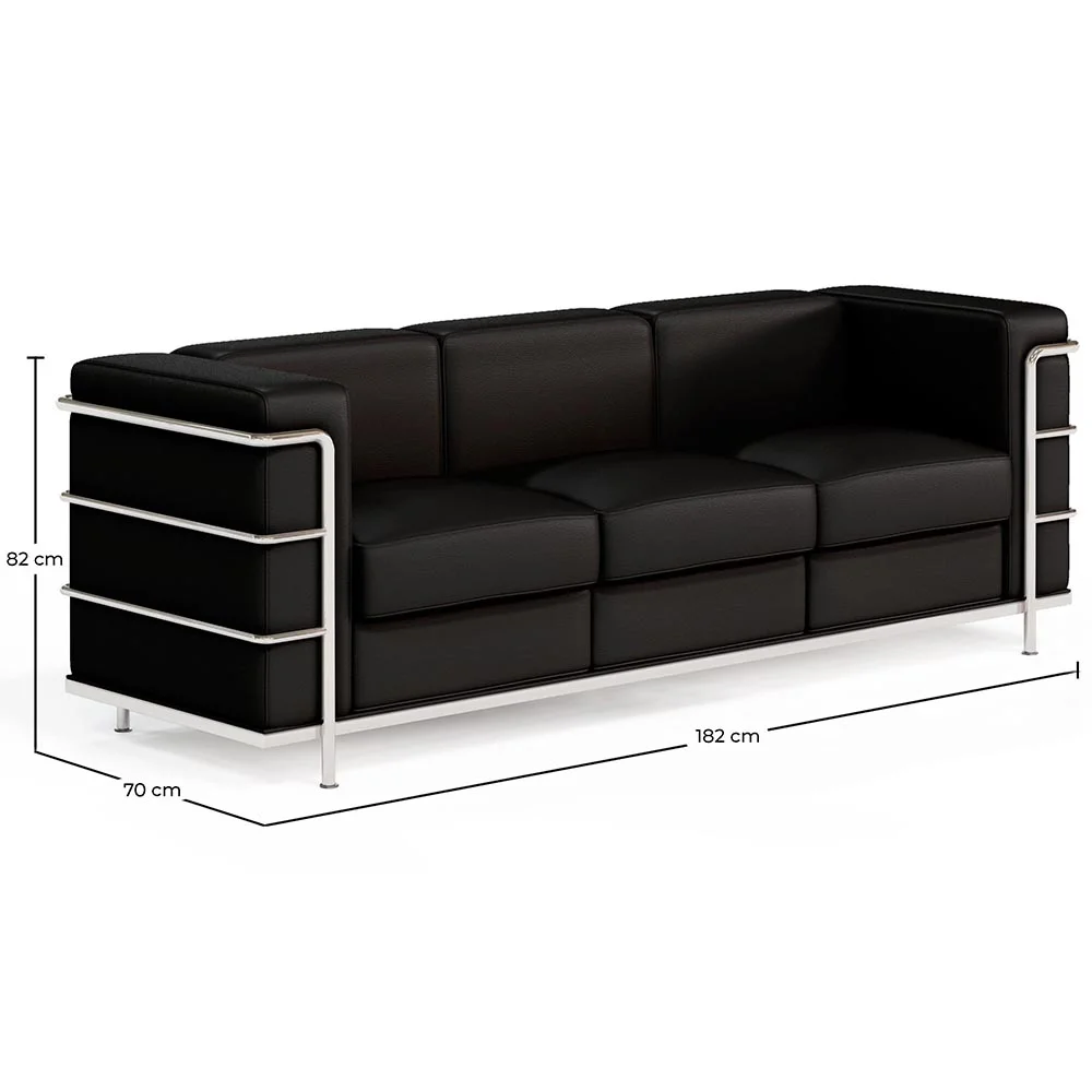 3-Seater Sofa - Upholstered in Vegan Leather - Lecur image 10