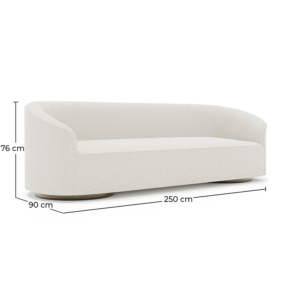 4/5 Seater Sofa - Bouclé Fabric Upholstery - Herina image 10