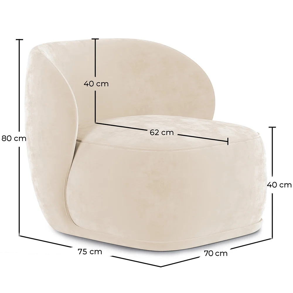 Velvet Upholstered Armchair - Mykel image 10