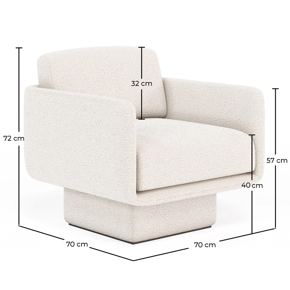 Upholstered Armchair in Bouclé Fabric - Jackson image 10