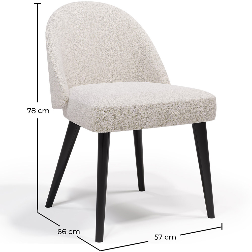 Dining Chair - Upholstered in Bouclé Fabric - Grata image 10