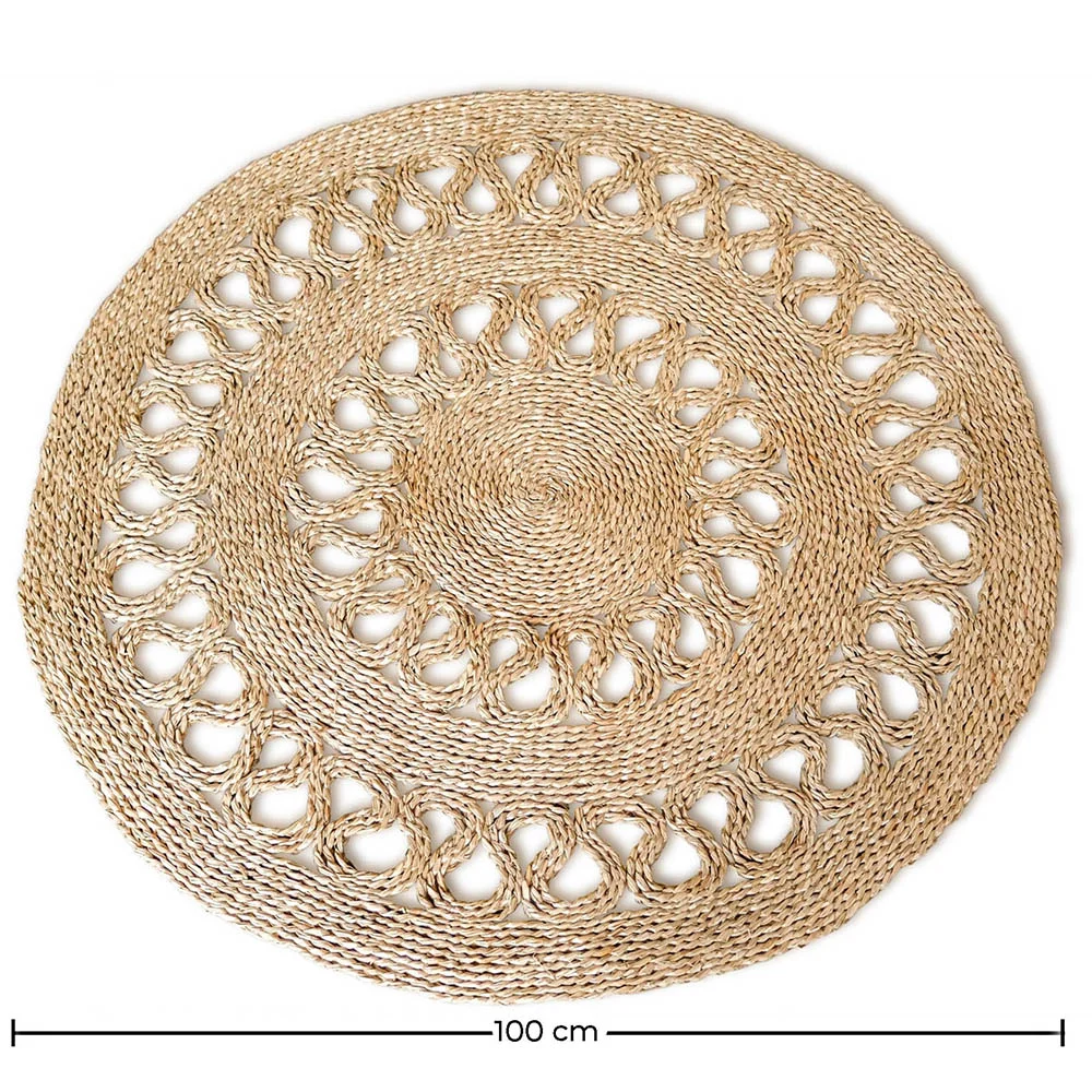 Round Jute Rug - Boho Bali - 100 CM - Ilya image 10