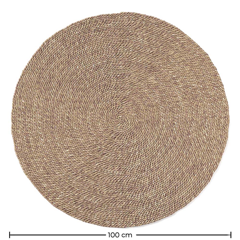 Round Jute Rug - Boho Bali - 100 CM - Yuri image 10