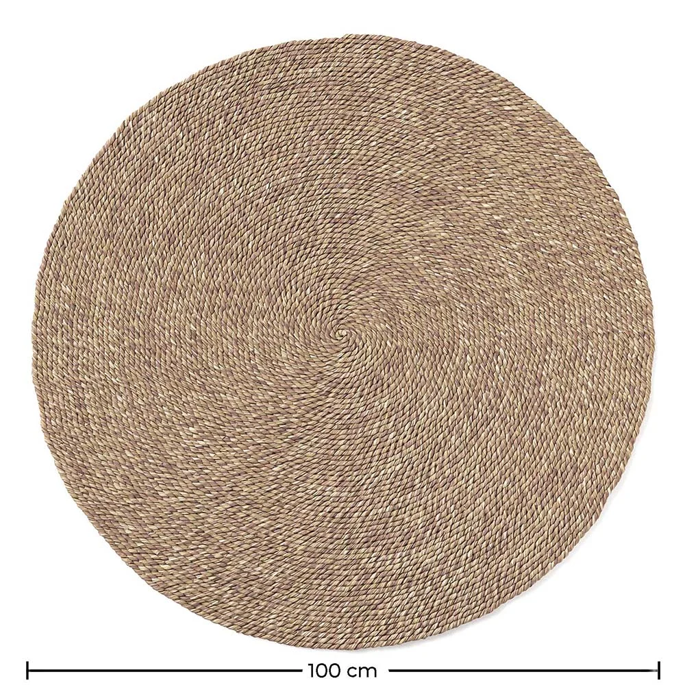 Round Jute Rug - Boho Bali - 100 CM - Yuri image 10