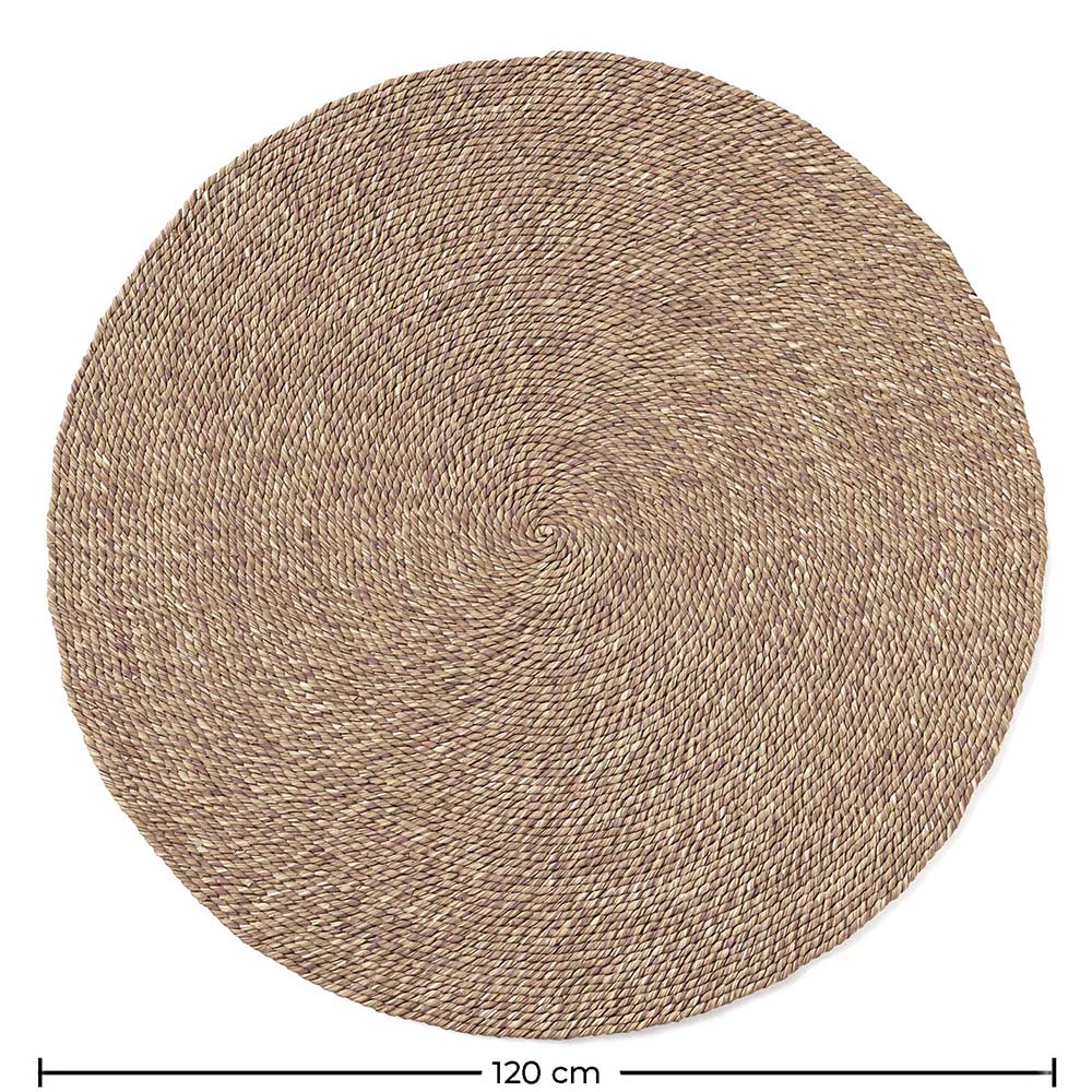 Round Jute Rug - Boho Bali - 120 CM - Yuri image 10