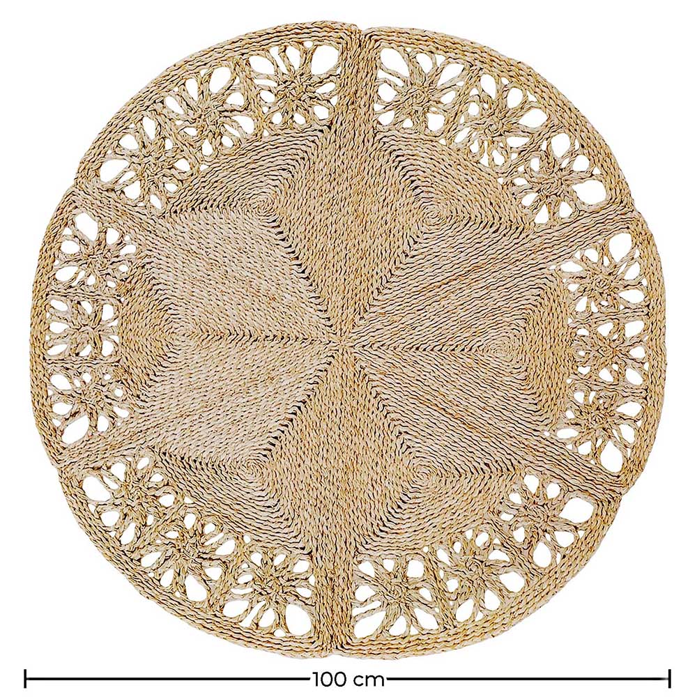 Round Jute Rug - Boho Bali - 100 CM - Bilú image 10