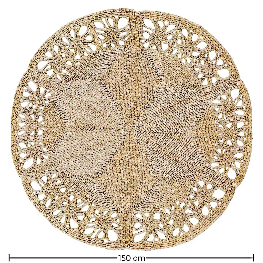 Round Jute Rug - Boho Bali - 150 CM - Bilú image 10