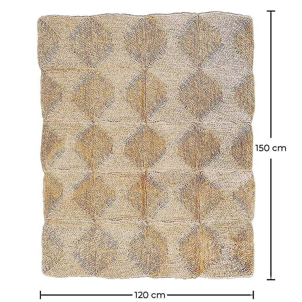 Rectangular Jute Rug - Boho Bali - 120x150 CM - Lubya image 10