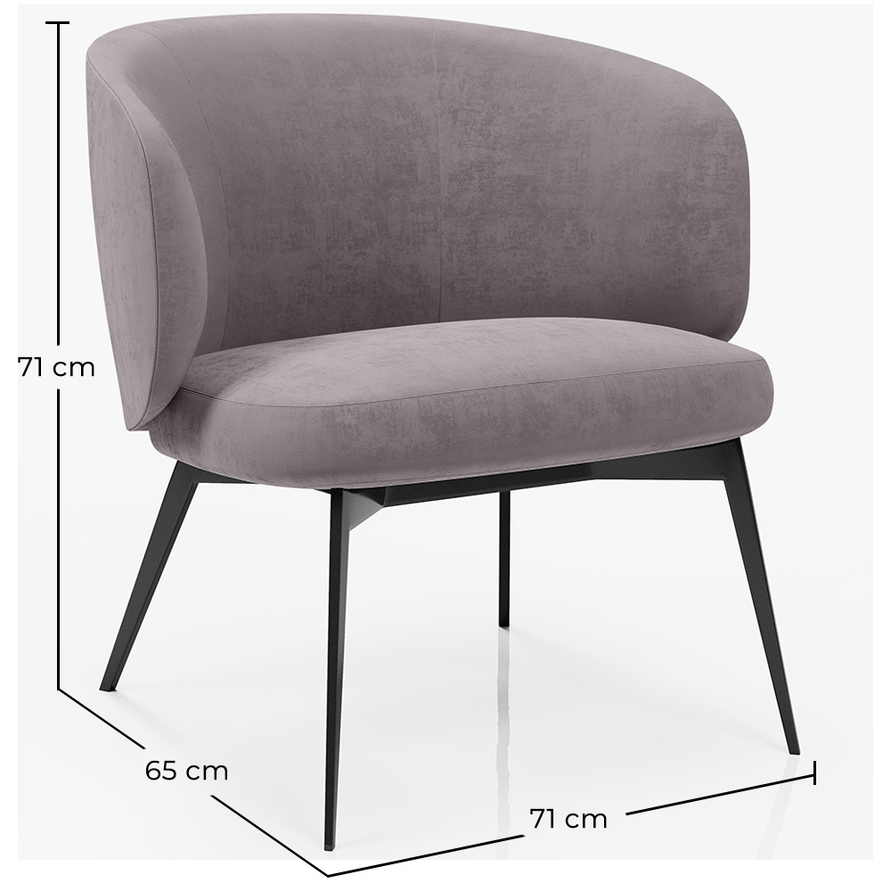 Curved Upholstered Design Armchair - Contemporary Style - Opreh image 10