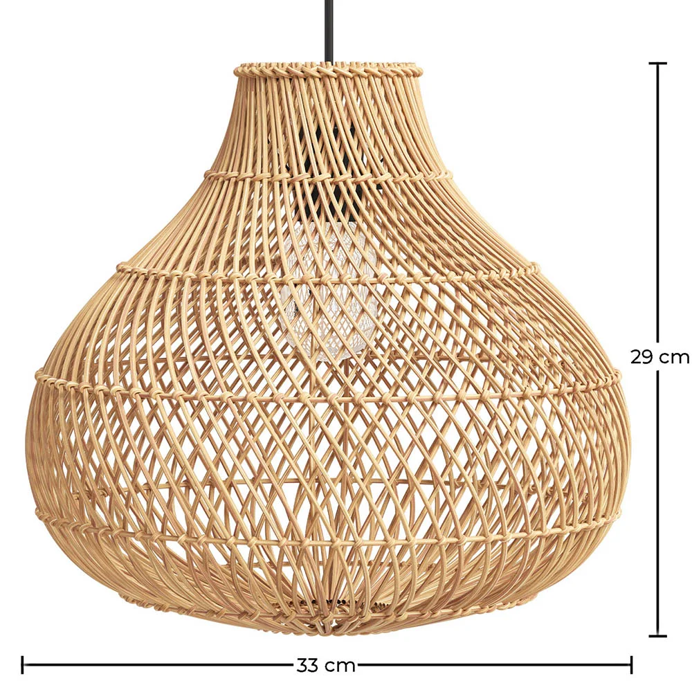 Rattan Ceiling Lamp - Bali Boho Hanging Lamp - Wayan image 10