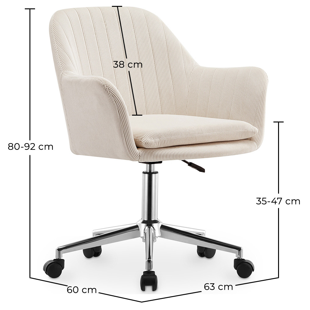 Swivel Office Chair with Armrests - Lumby image 10