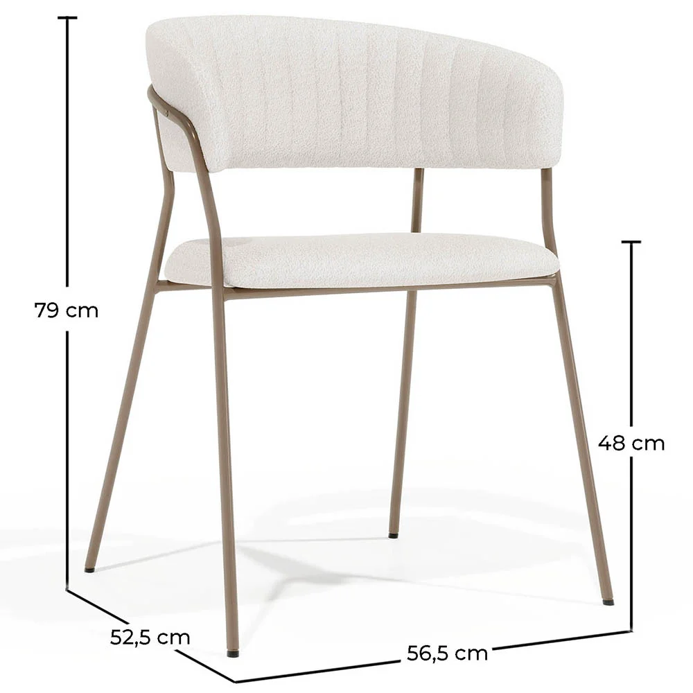 Dining chair - Upholstered in Bouclé Fabric - Gruna image 10