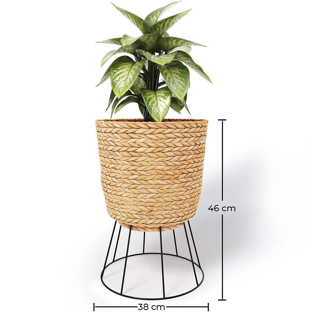 Round Floor Planter - Boho Style - 46 CM - Firna image 10