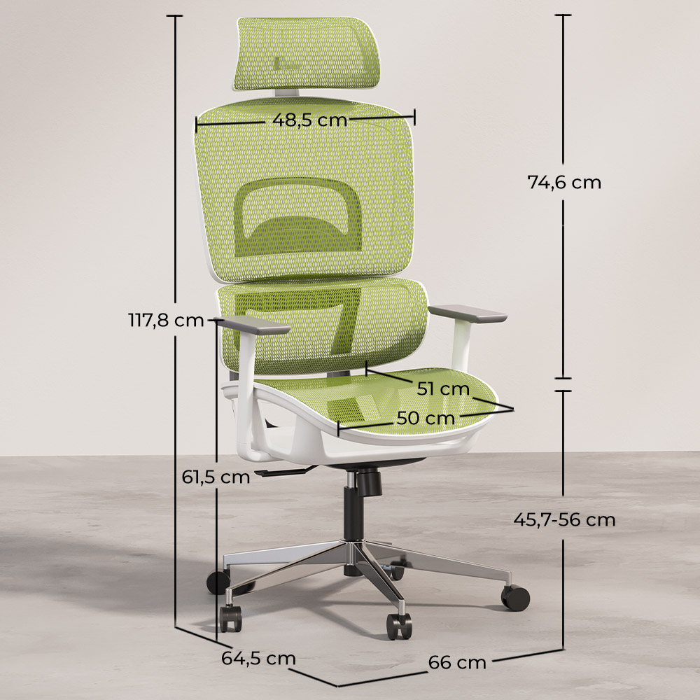 Ergonomic Office Chair with Wheels and Armrests - Keys image 10