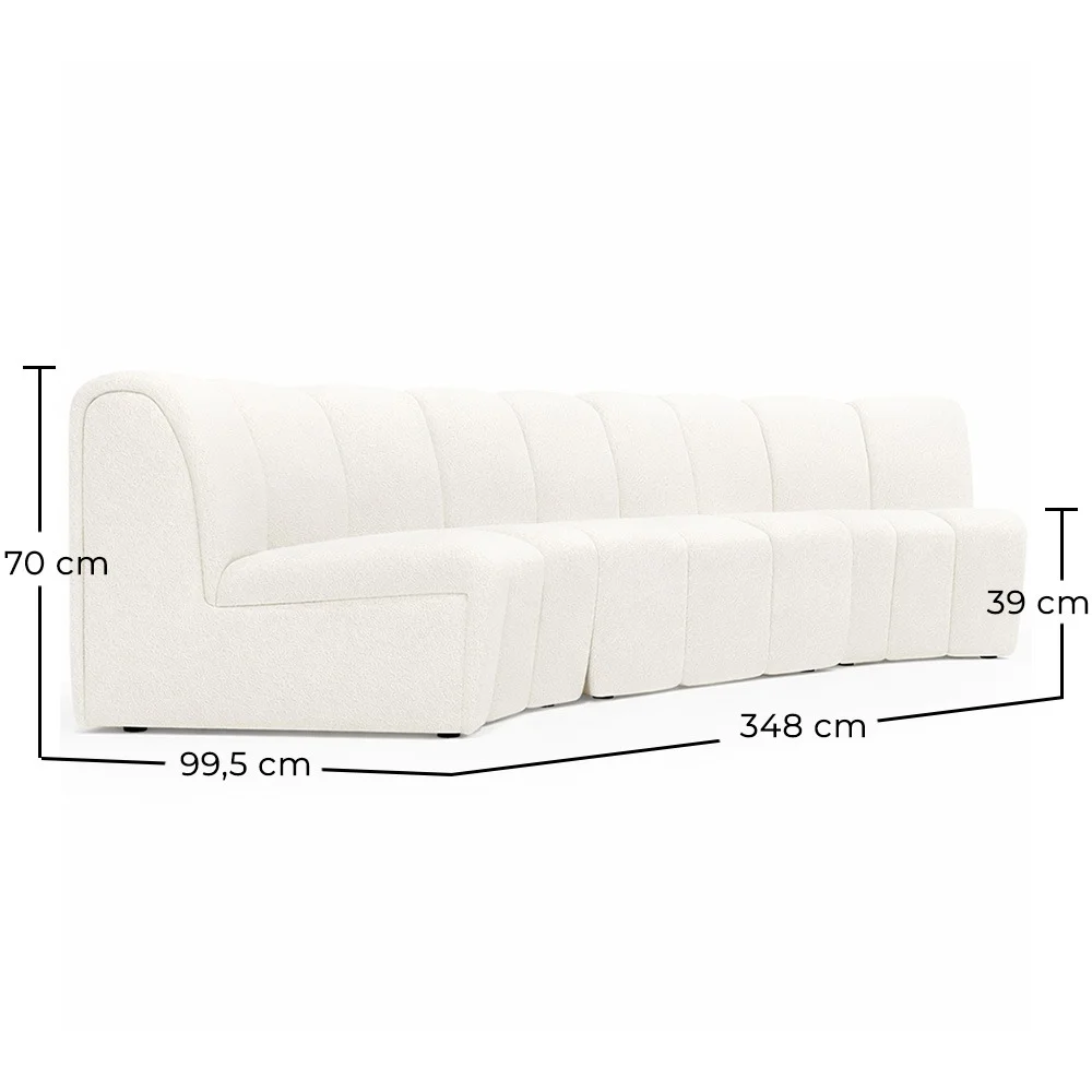 Modular Sofa - Upholstered in Bouclé - 3 Modules - Herridon image 10
