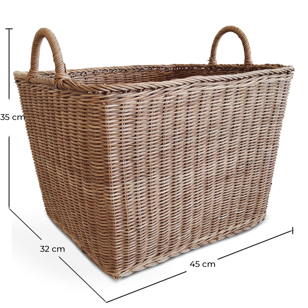  Rattan Basket with Handles - 45x35CM - Luisa image 10