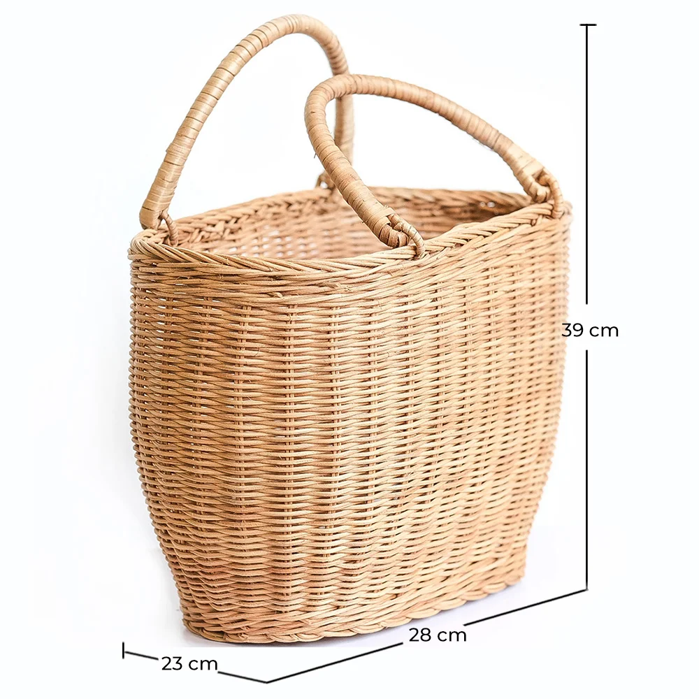 Rattan Basket with Handles - Keray image 10