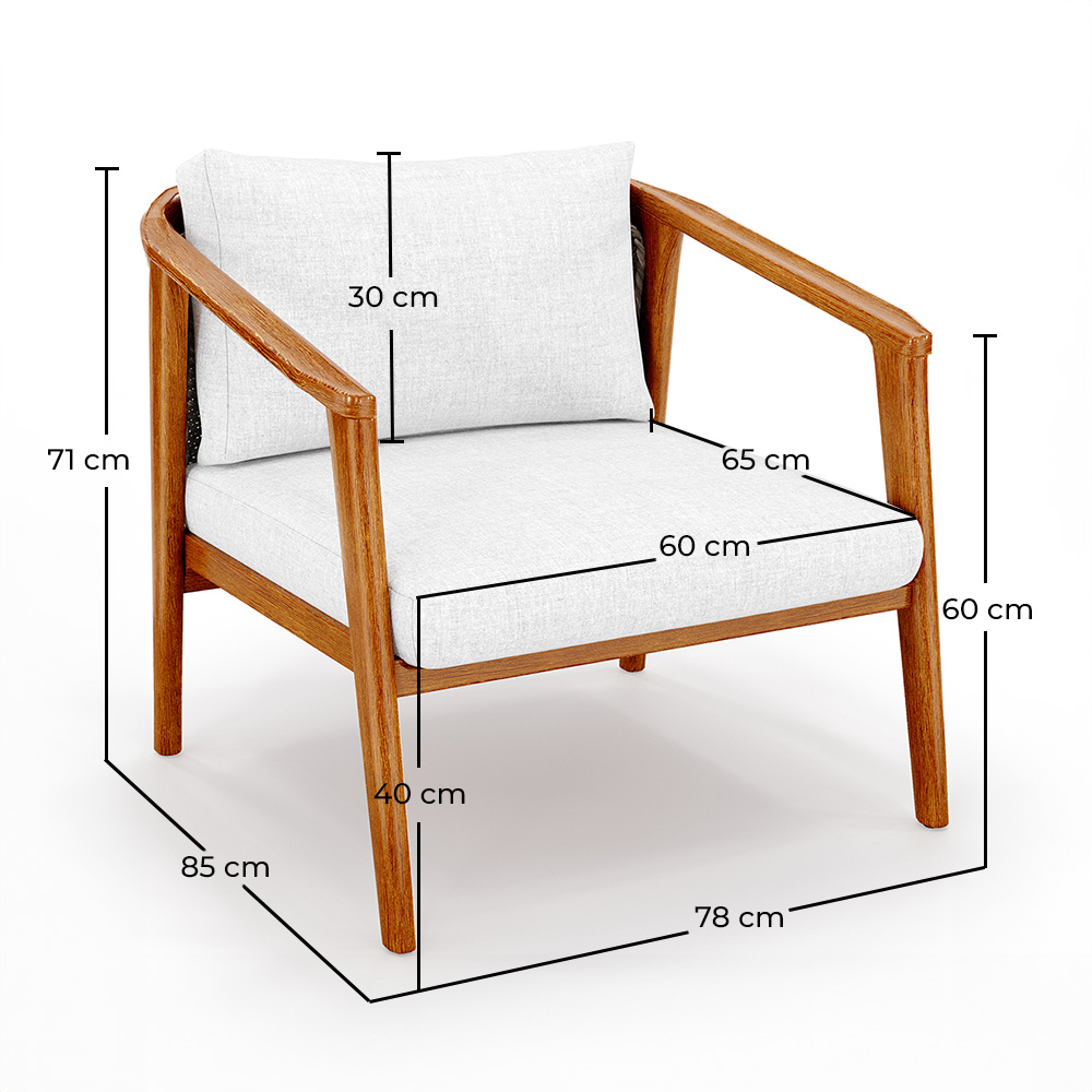 Outdoor Teak Wood Armchair - Bamas image 10